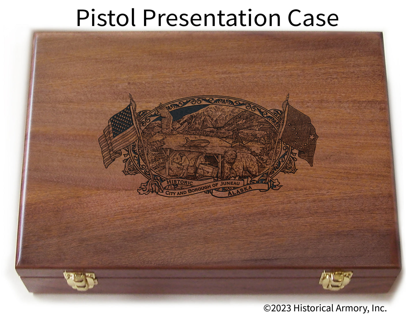 City and Borough of Juneau Alaska Engraved .45 Auto Ruger 1911 Presentation Case