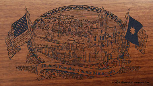 Kanabec County Minnesota Engraved Rifle Buttstock
