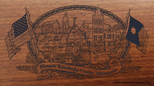 Kandiyohi County Minnesota Engraved Rifle Buttstock