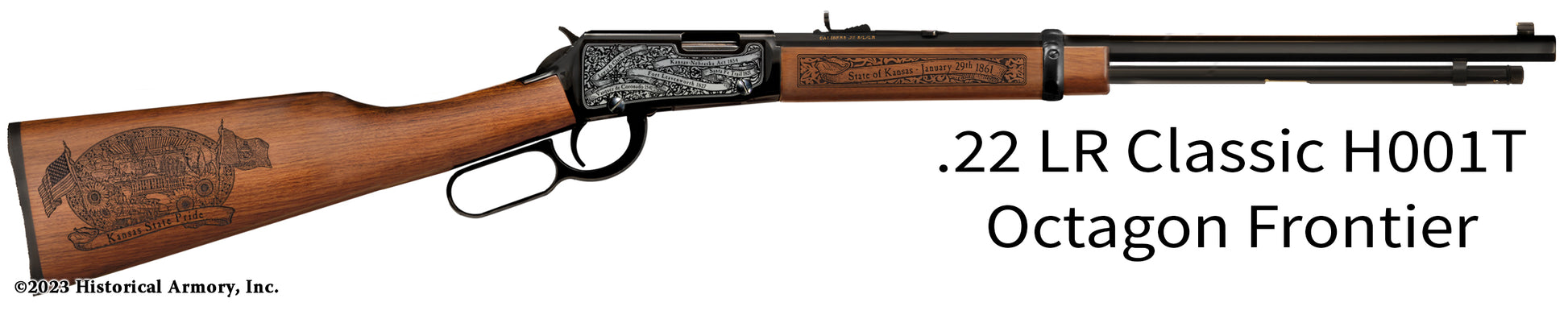 Kansas State Pride Engraved Henry .22 LR H001 Rifle