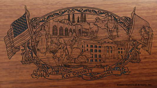 Kay County Oklahoma Engraved Rifle Buttstock