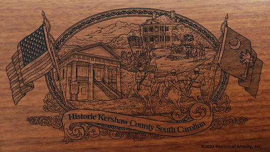 Kershaw County South Carolina Engraved Rifle Buttstock
