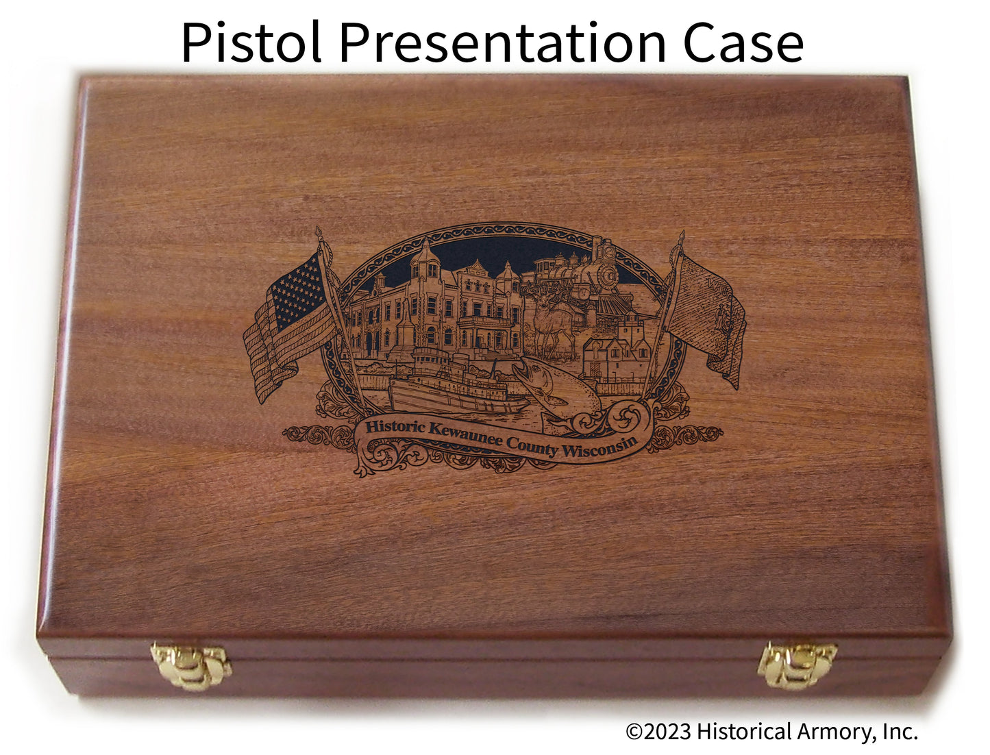 Kewaunee County Wisconsin Engraved .45 Auto Ruger 1911 Presentation Case