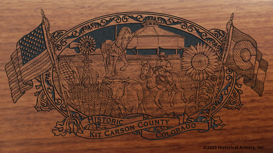 Kit Carson County Colorado Engraved Rifle