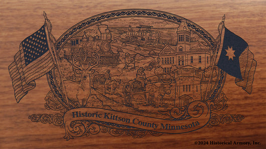 Kittson County Minnesota Engraved Rifle Buttstock