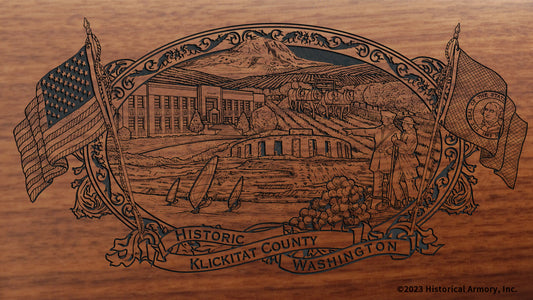 Klickitat County Washington Engraved Rifle