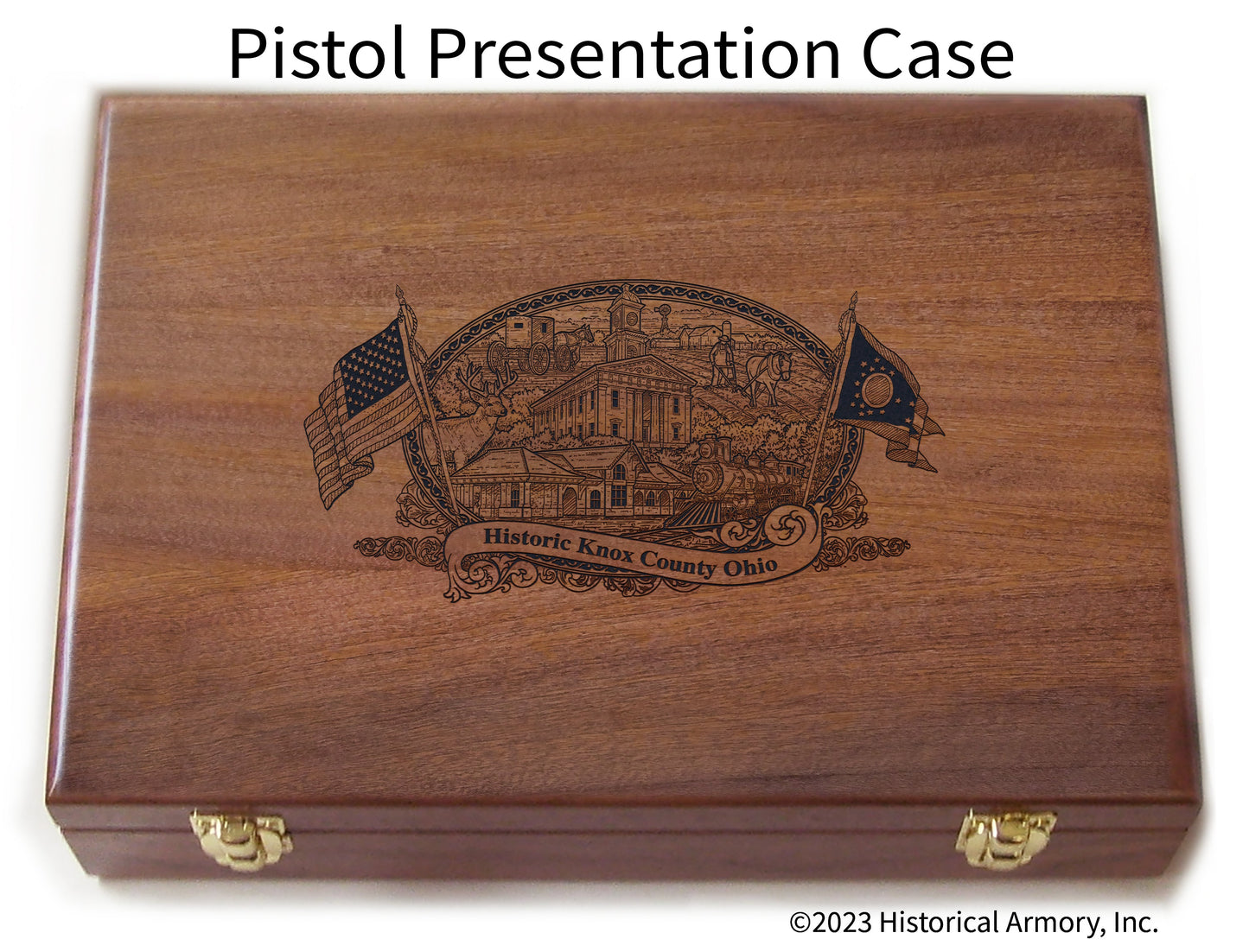 Knox County Ohio Engraved .45 Auto Ruger 1911 Presentation Case