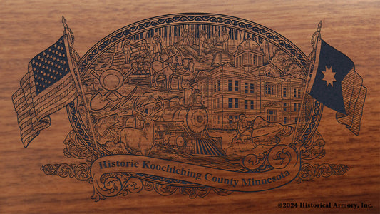Koochiching County Minnesota Engraved Rifle Buttstock