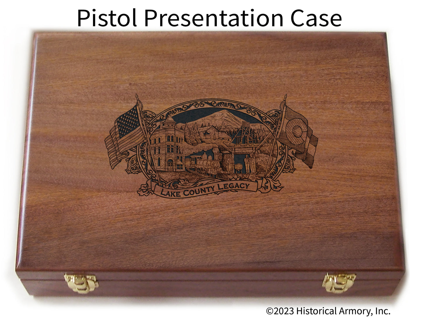 Lake County Colorado Engraved .45 Auto Ruger 1911 Presentation Case