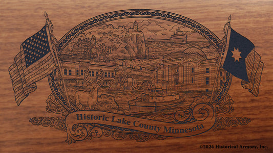 Lake County Minnesota Engraved Rifle Buttstock