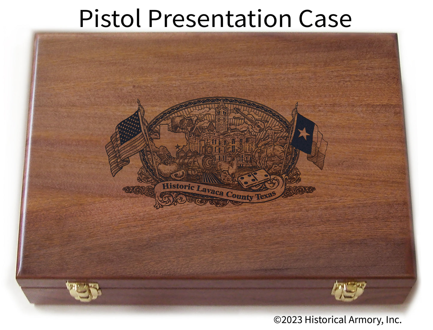Lavaca County Texas Engraved .45 Auto Ruger 1911 Presentation Case