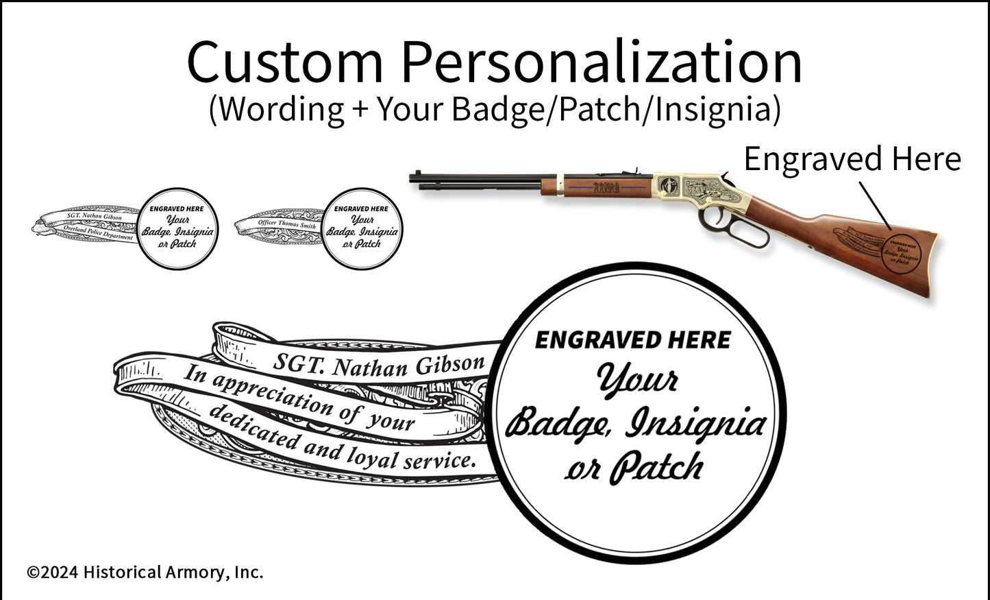 American Law Enforcement Limited Edition Engraved Personalized Henry Rifle