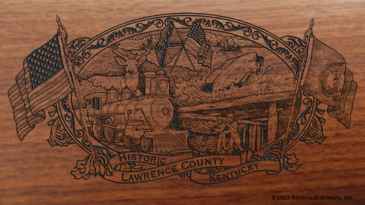 Lawrence County Kentucky Engraved Rifle Buttstock