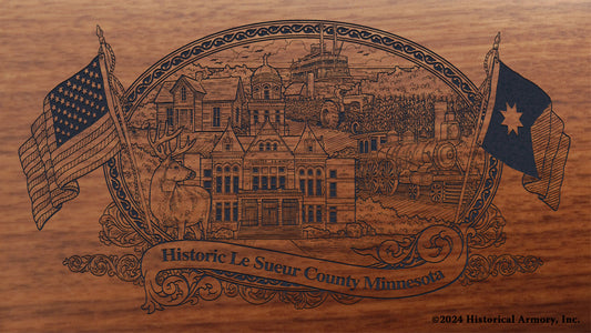 Le Sueur County Minnesota Engraved Rifle Buttstock