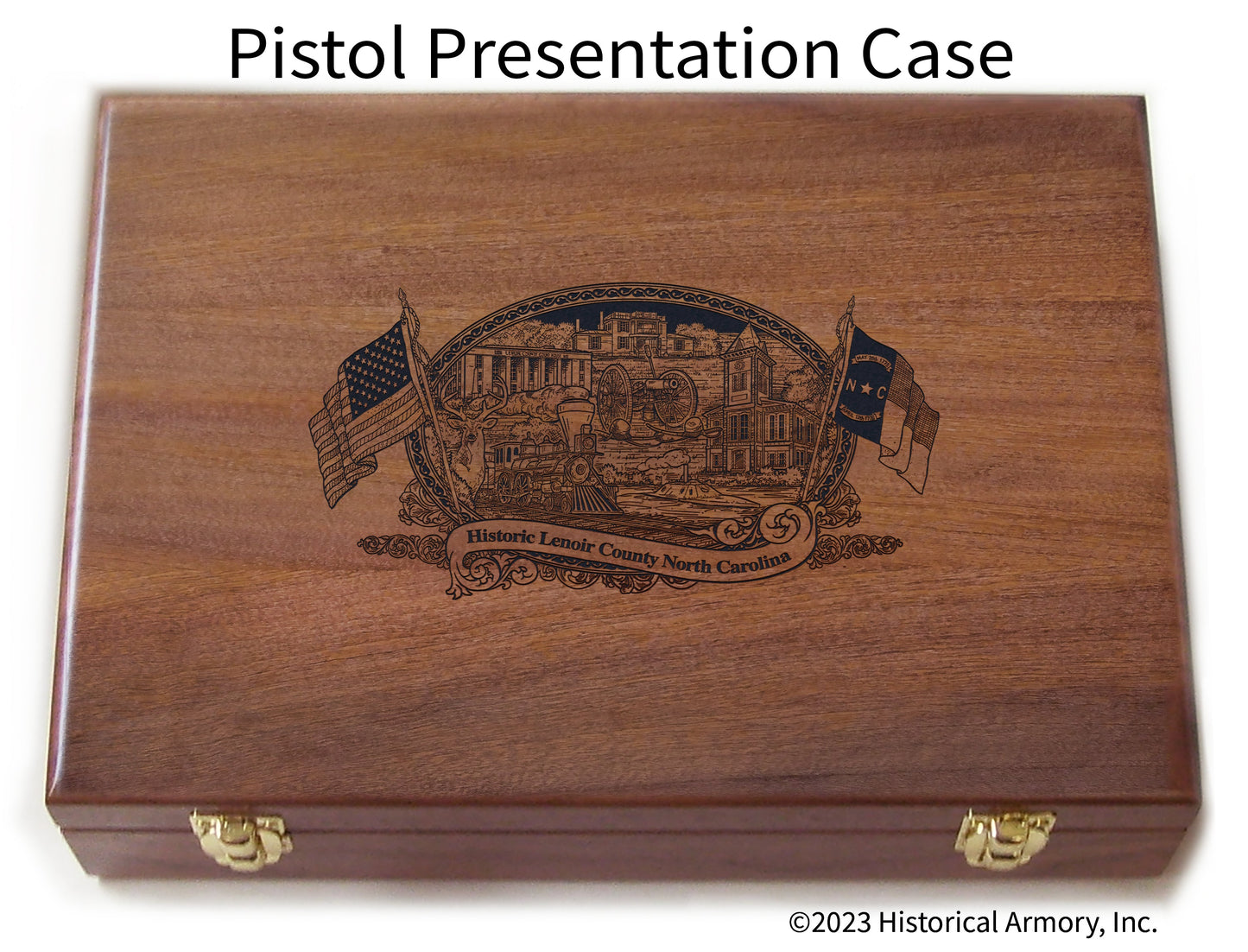 Lenoir County North Carolina Engraved .45 Auto Ruger 1911 Presentation Case