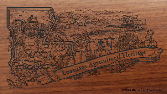 Louisiana Agricultural Heritage Engraved Rifle Buttstock