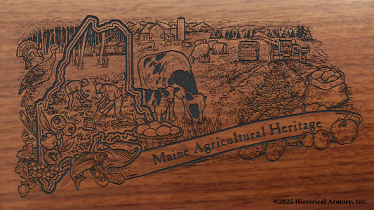 Maine Agricultural Heritage Engraved Rifle Buttstock