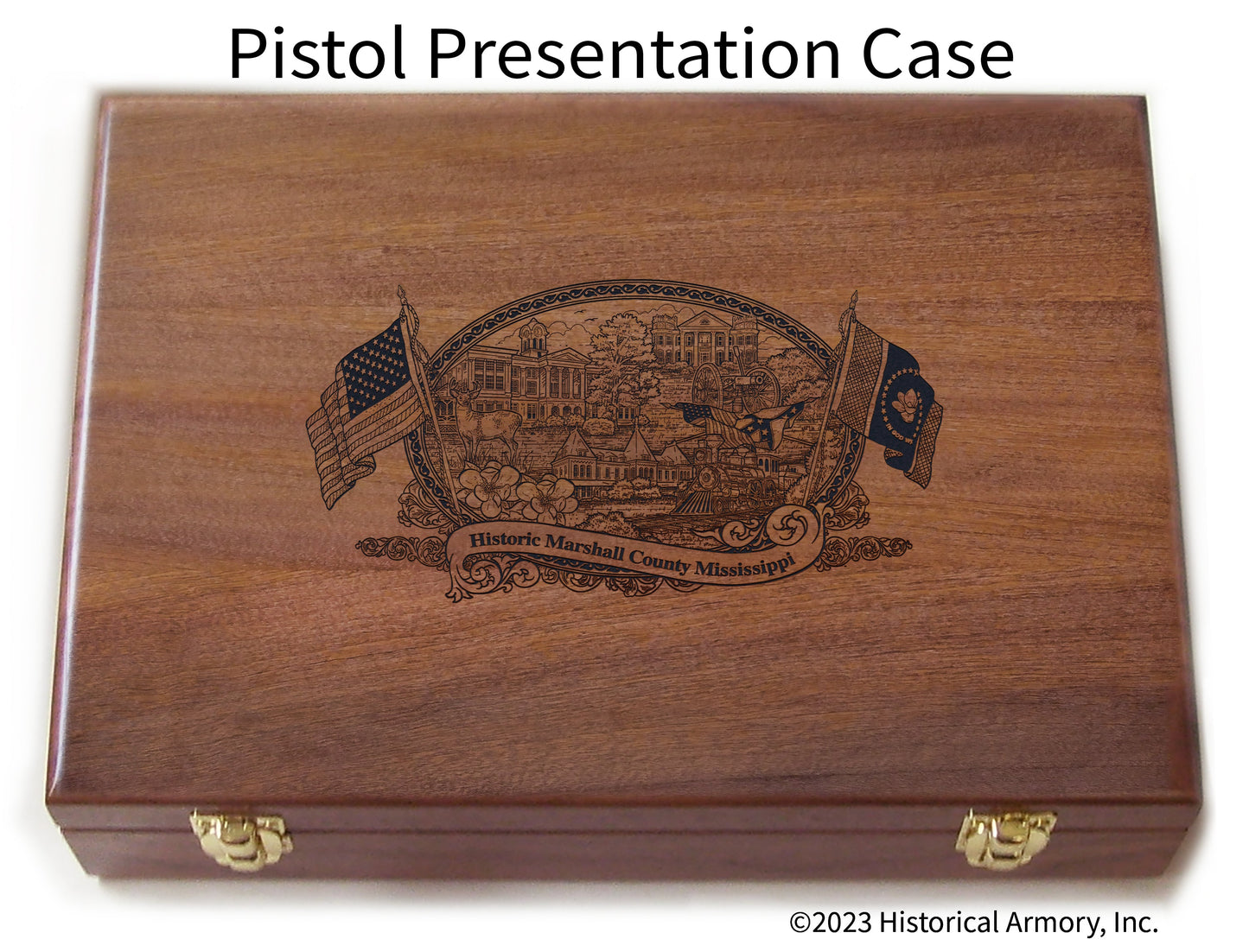 Marshall County Mississippi Engraved .45 Auto Ruger 1911 Presentation Case