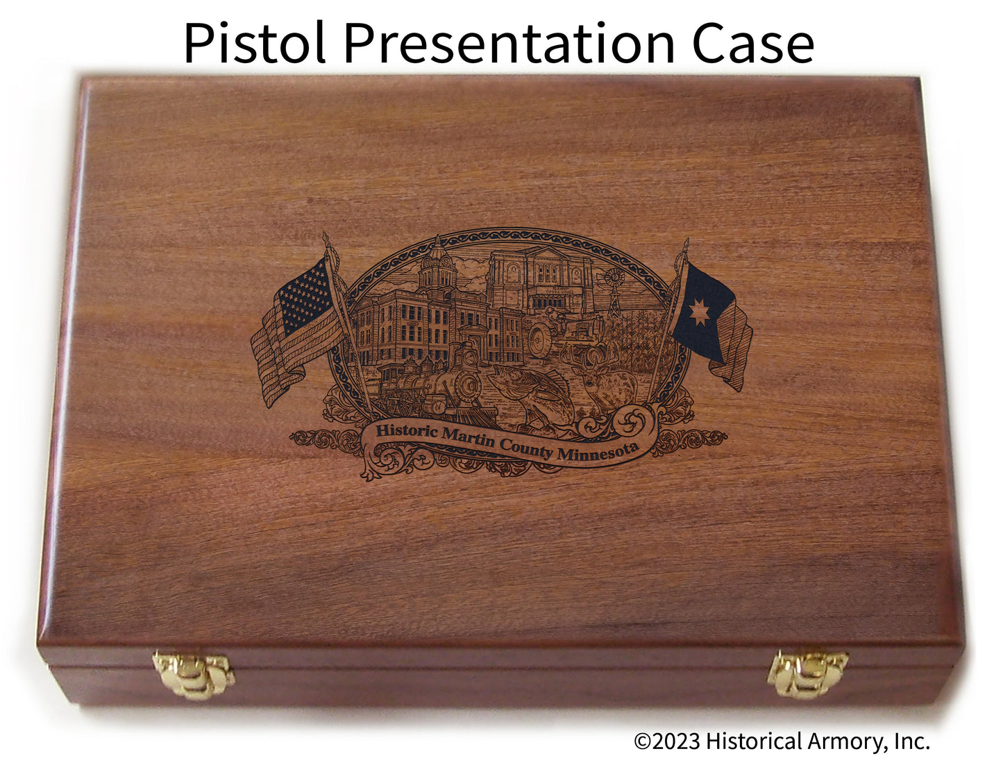 Martin County Minnesota Engraved .45 Auto Ruger 1911 Presentation Case