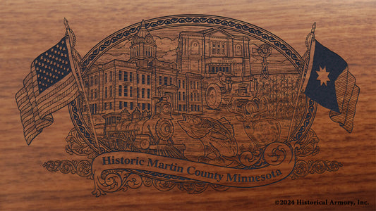 Martin County Minnesota Engraved Rifle Buttstock
