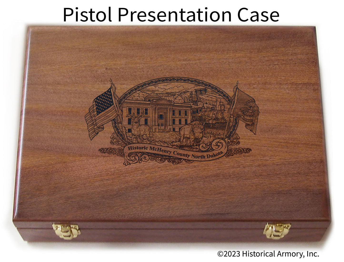 McHenry County North Dakota Engraved .45 Auto Ruger 1911 Presentation Case