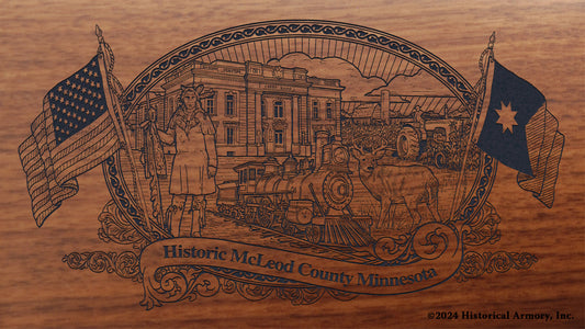 McLeod County Minnesota Engraved Rifle Buttstock