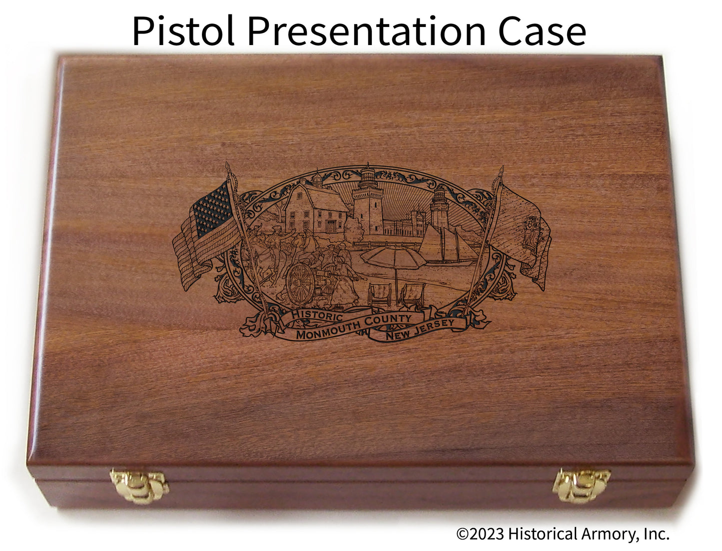 Monmouth County New Jersey Engraved .45 Auto Ruger 1911 Presentation Case