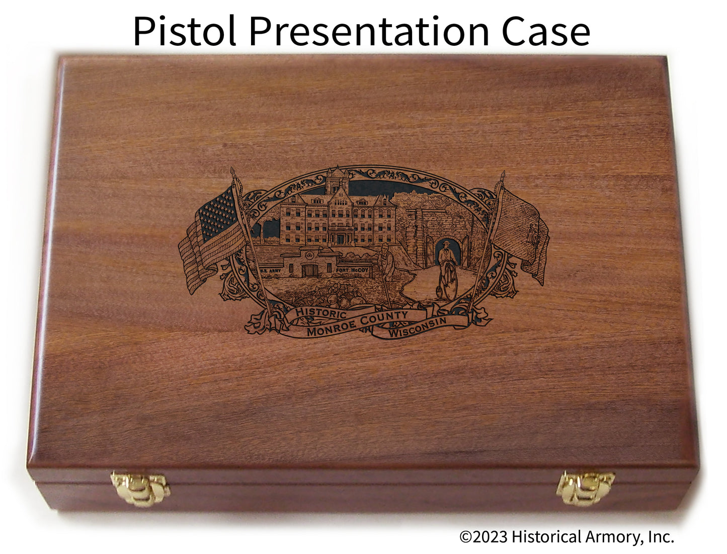 Monroe County Wisconsin Engraved .45 Auto Ruger 1911 Presentation Case