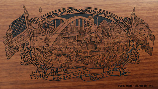 Morgan County Colorado Engraved Rifle