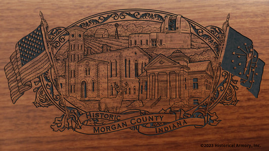 Morgan County Indiana Engraved Rifle Buttstock
