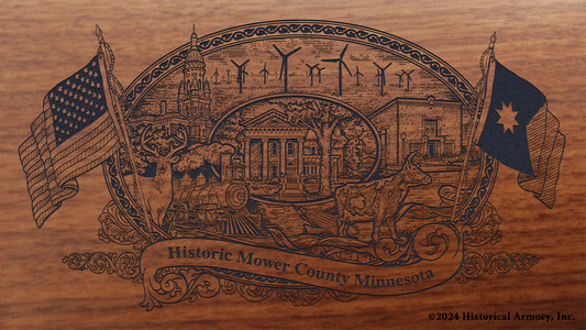 Mower County Minnesota Engraved Rifle Buttstock