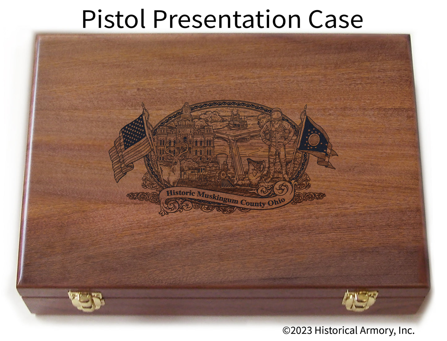 Muskingum County Ohio Engraved .45 Auto Ruger 1911 Presentation Case