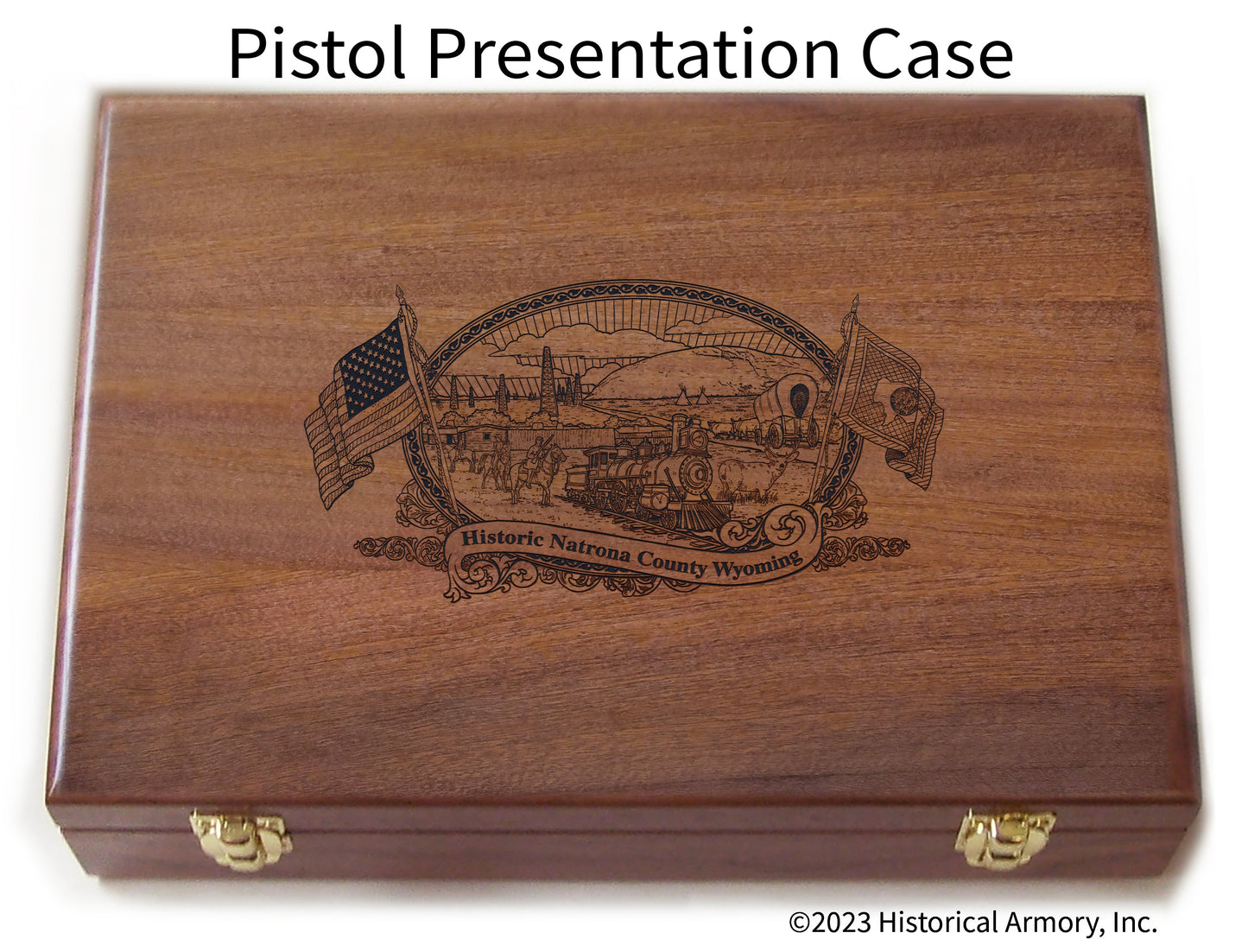Natrona County Wyoming Engraved .45 Auto Ruger 1911 Presentation Case