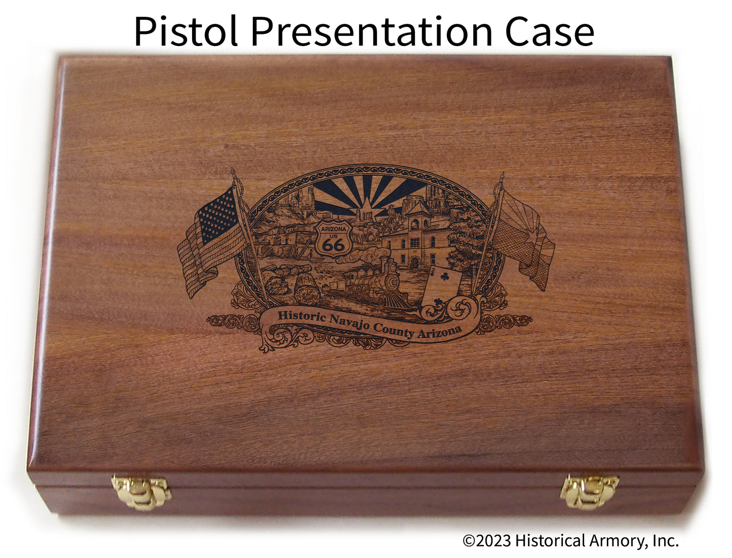 Navajo County Arizona Engraved .45 Auto Ruger 1911 Presentation Case