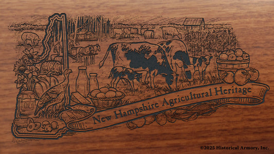 New Hampshire Agricultural Heritage Engraved Rifle Buttstock
