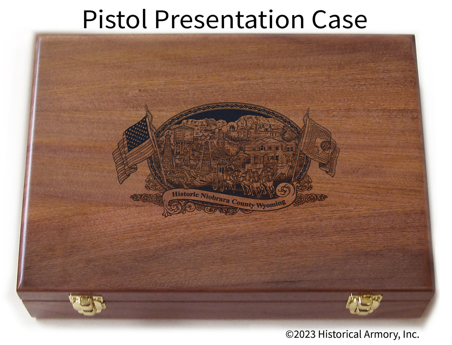 Niobrara County Wyoming Engraved .45 Auto Ruger 1911 Presentation Case