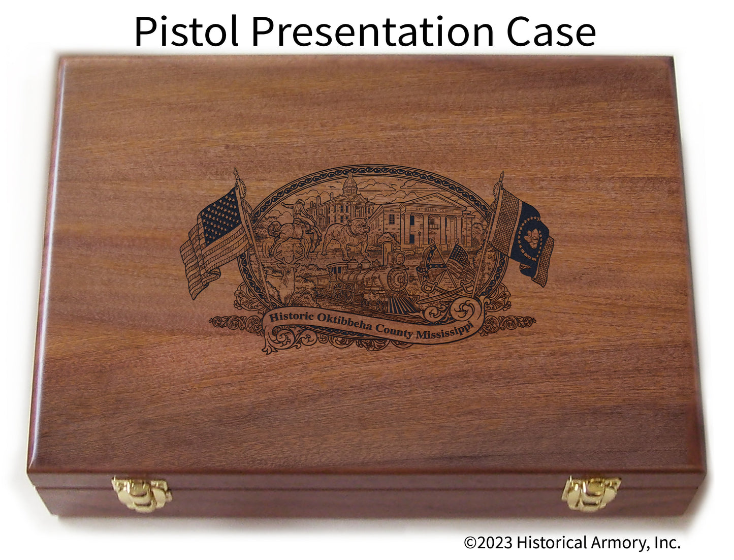 Oktibbeha County Mississippi Engraved .45 Auto Ruger 1911 Presentation Case