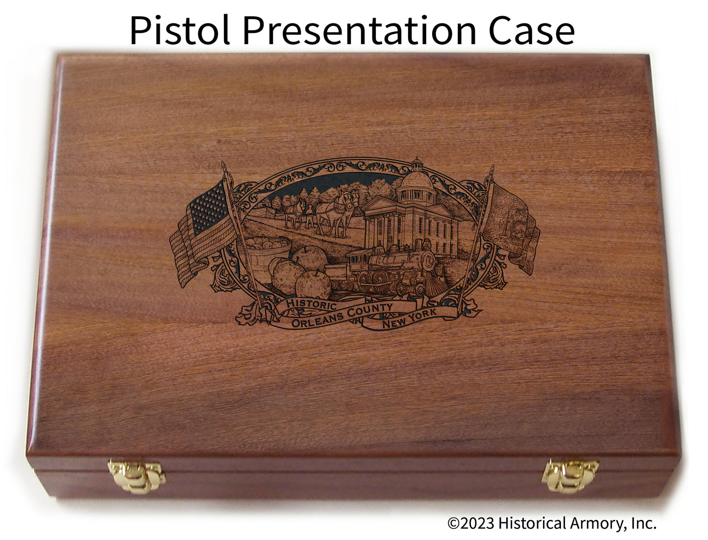Orleans County New York Engraved .45 Auto Ruger 1911 Presentation Case