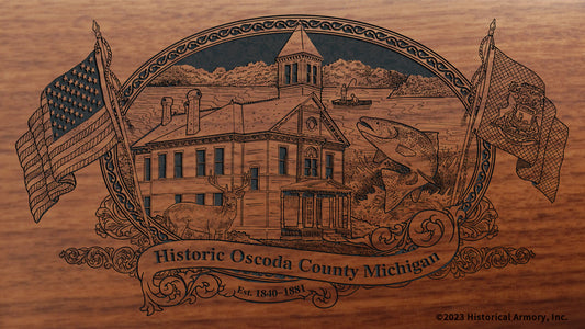 Oscoda County Michigan Engraved Rifle