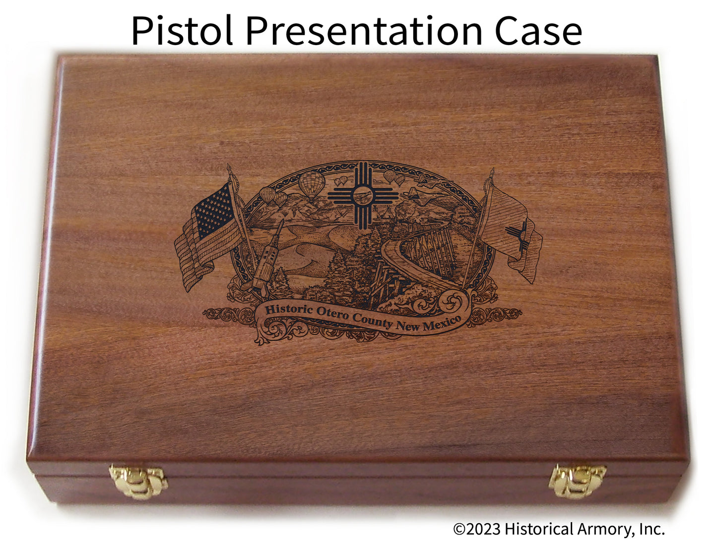 Otero County New Mexico Engraved .45 Auto Ruger 1911 Presentation Case