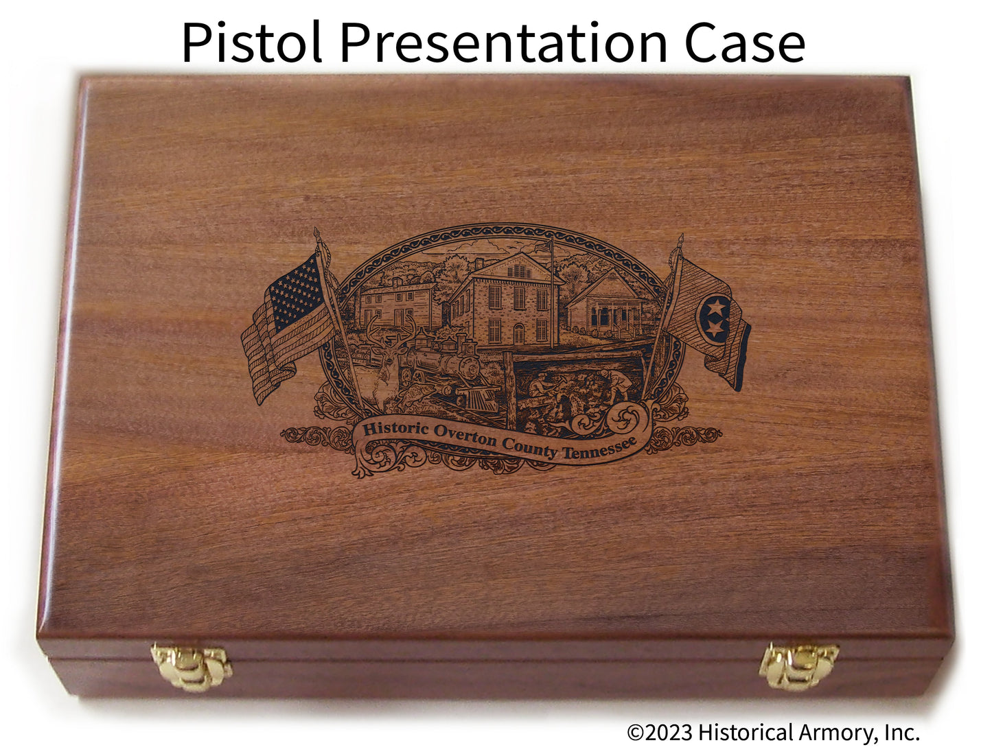 Overton County Tennessee Engraved .45 Auto Ruger 1911 Presentation Case