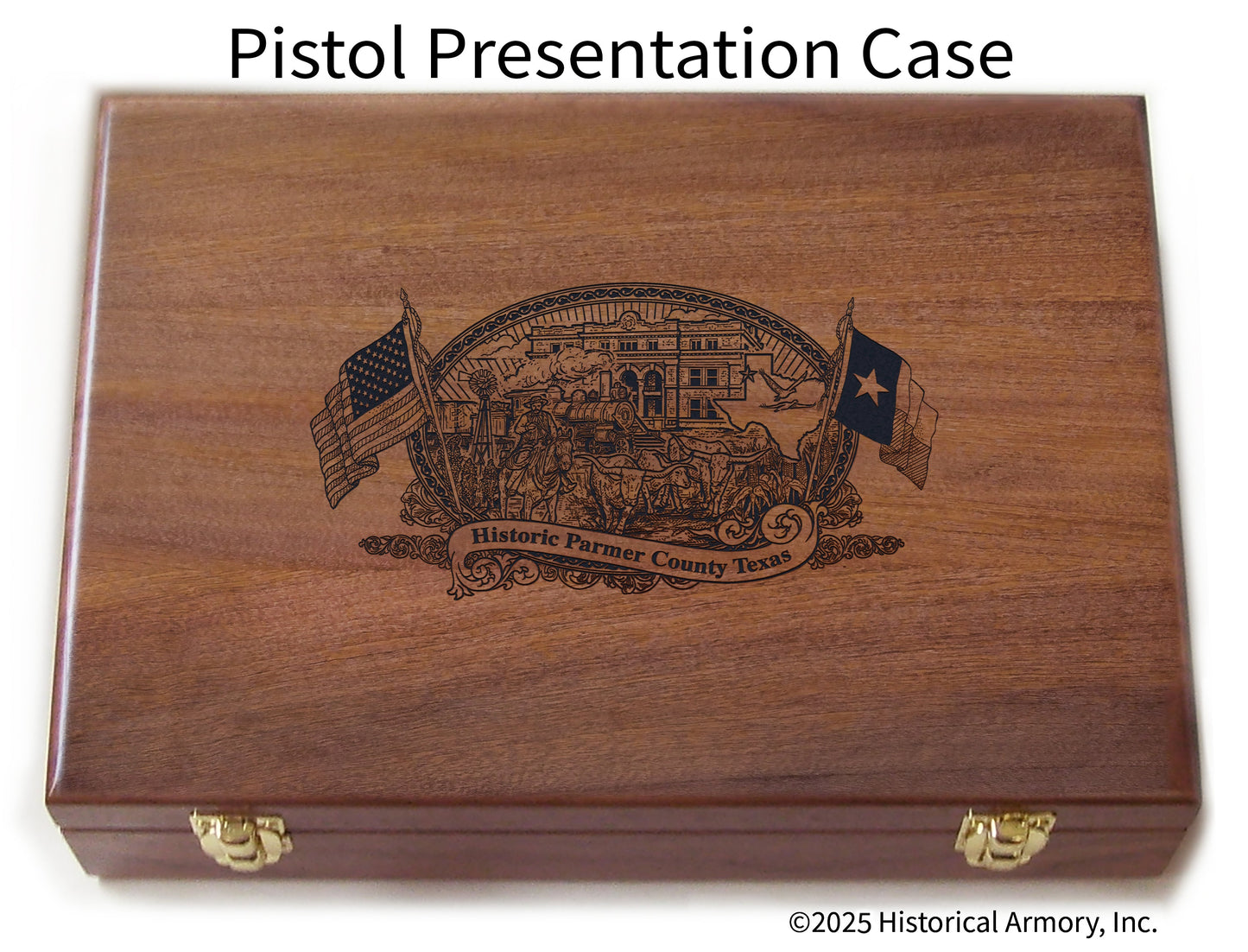 Parmer County Texas Engraved .45 Auto Ruger 1911 Presentation Case