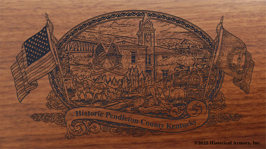 Pendleton County Kentucky Engraved Rifle Buttstock