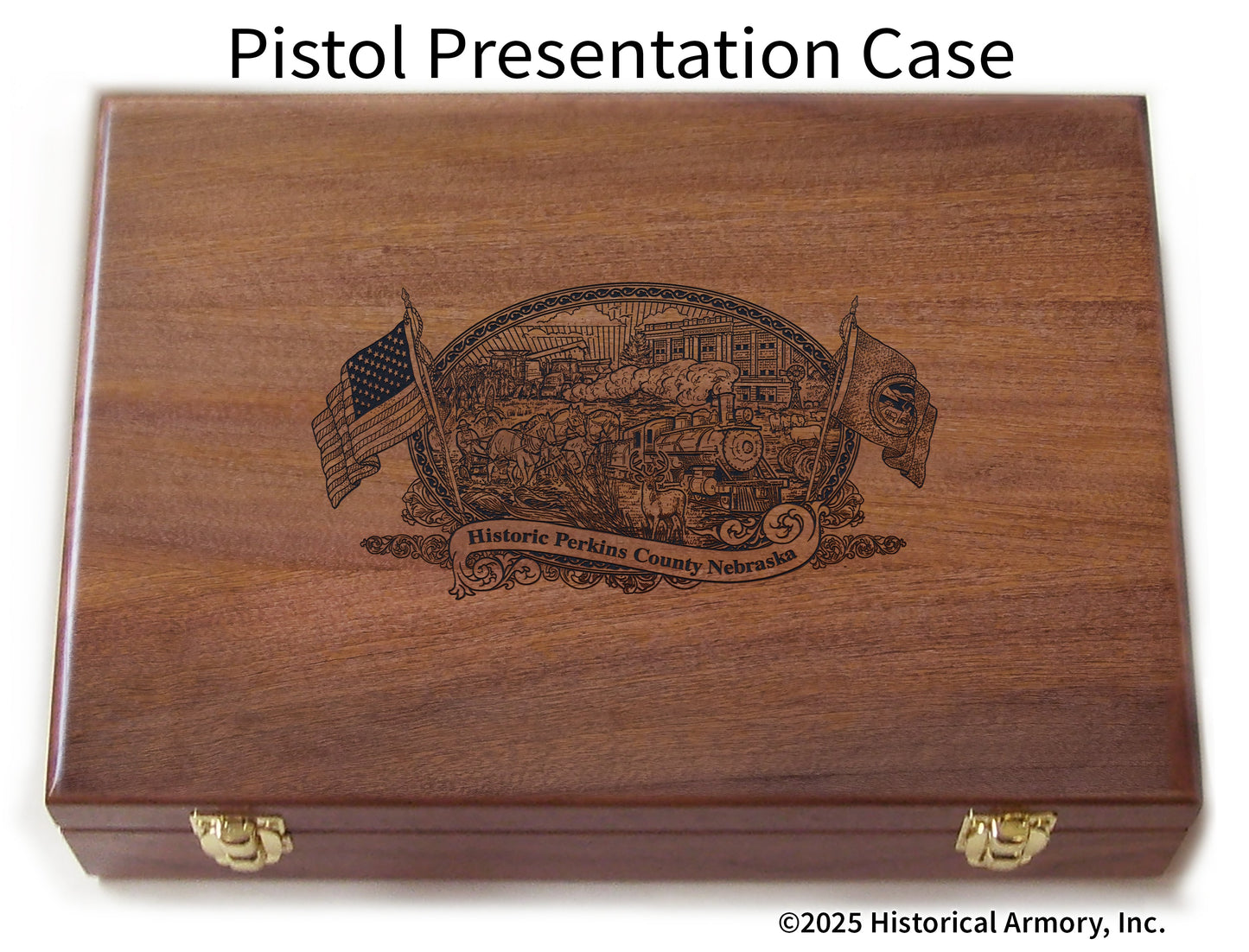 Perkins County Nebraska Engraved .45 Auto Ruger 1911 Presentation Case