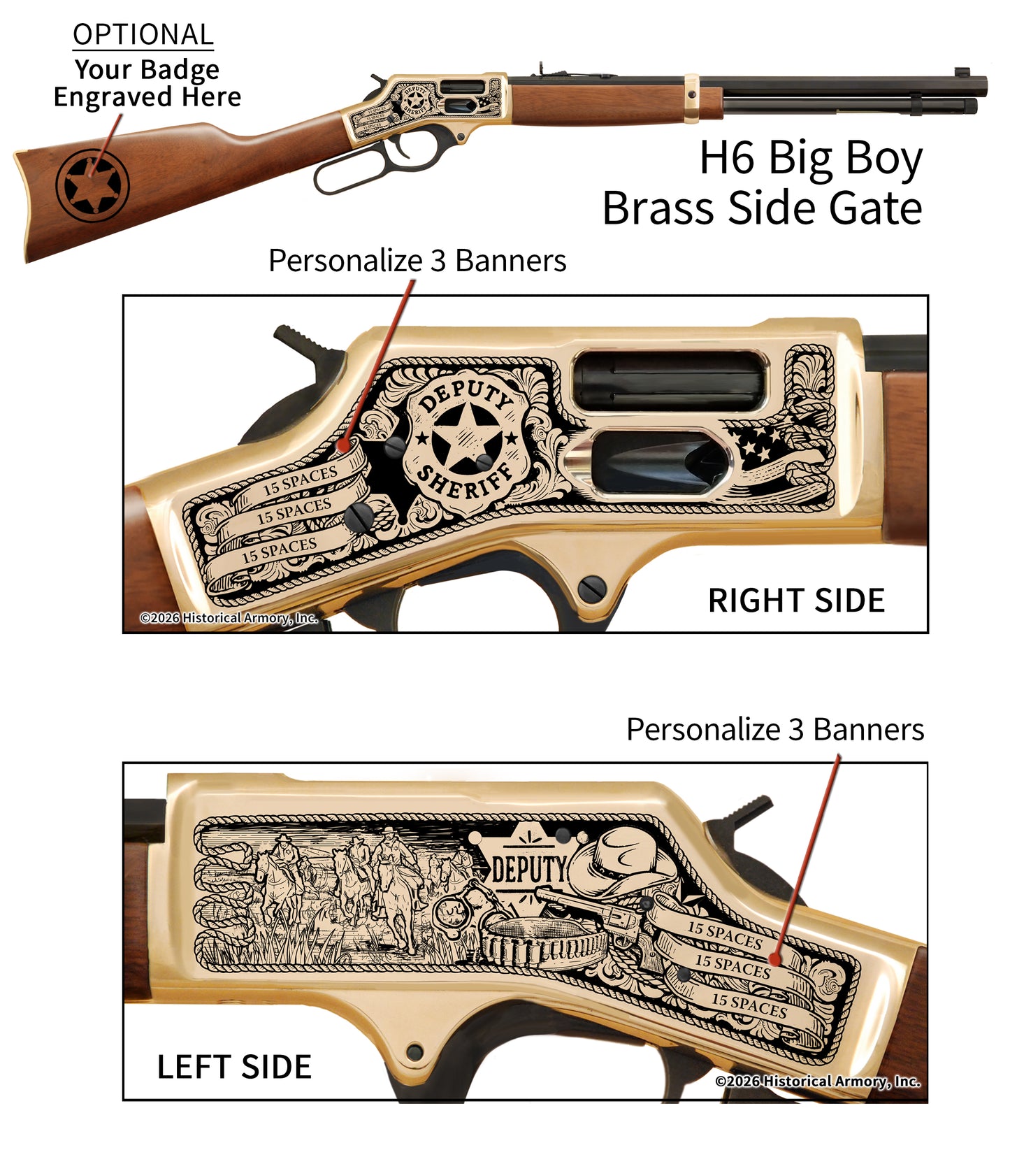 Personalized Deputy Sheriff Engraved Rifle