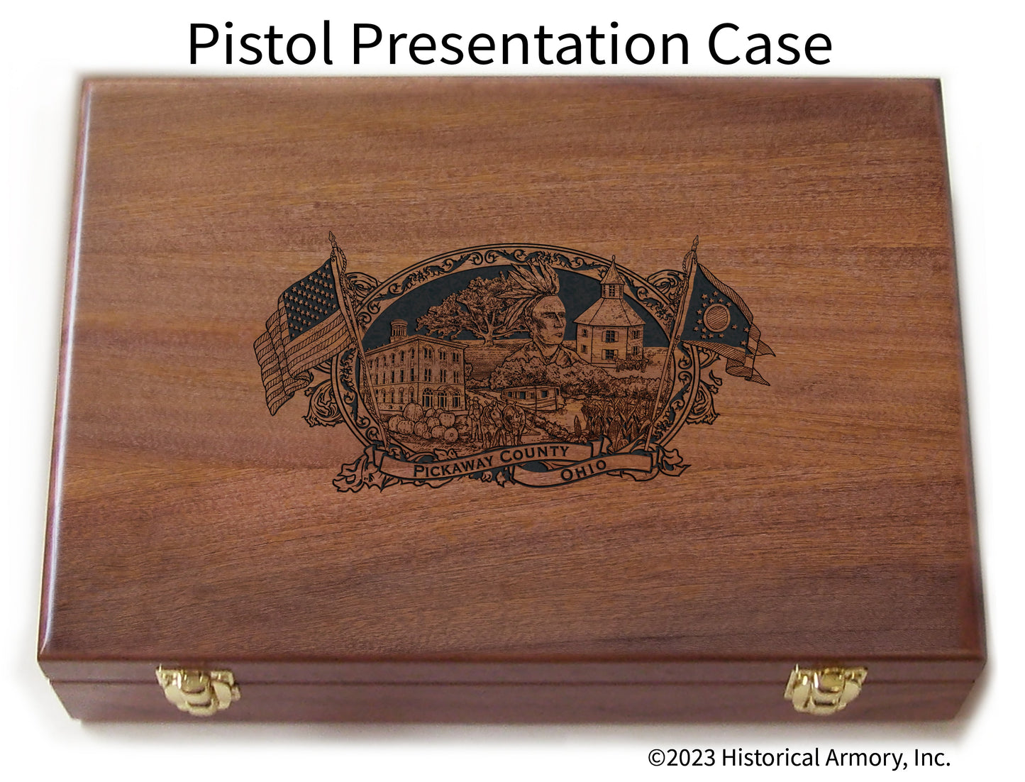 Pickaway County Ohio Engraved .45 Auto Ruger 1911 Presentation Case