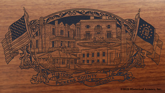 Pickens County Georgia Engraved Rifle Buttstock