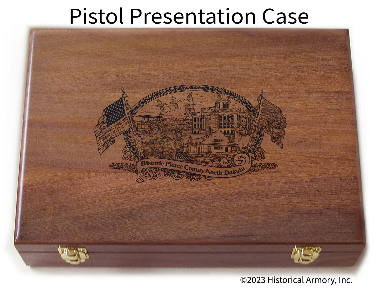 Pierce County North Dakota Engraved .45 Auto Ruger 1911 Presentation Case