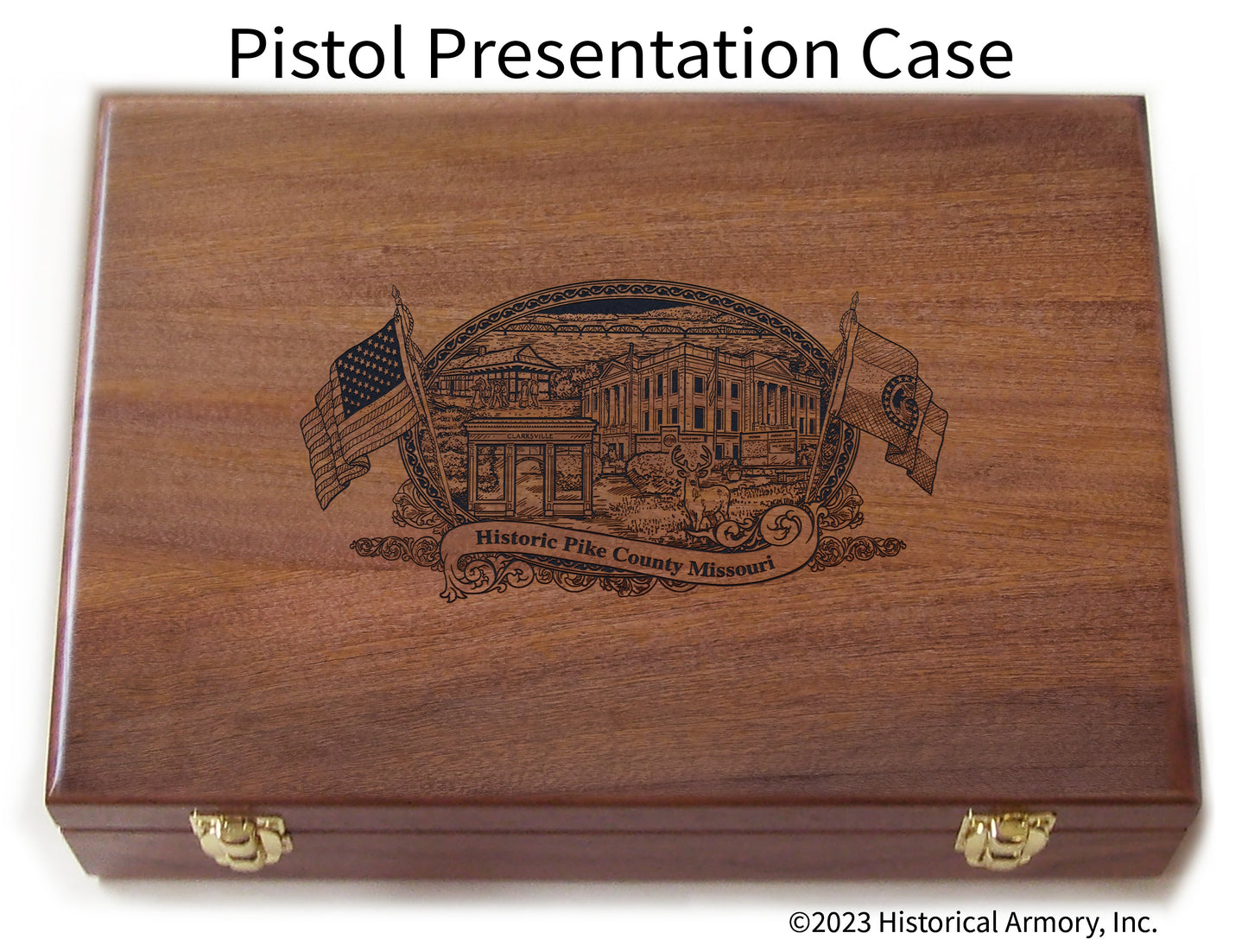 Pike County Missouri Engraved .45 Auto Ruger 1911 Presentation Case