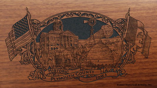 Plymouth County Iowa Engraved Rifle